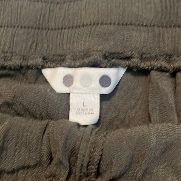 Three Dots Women’s Green Pull-On Relaxed Fit Pants Size L - Picture 9 of 12